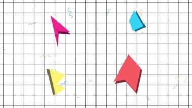 soyut geometrik şekiller renkli memphis arkaplanı