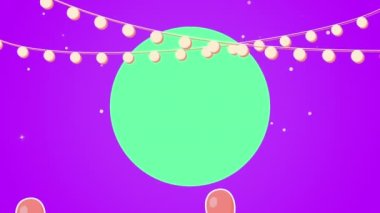 Animasyon kapanışı Tatil arka planında Mutlu Yıllar metni