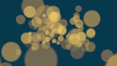 animasyon sineği soyut altın bokeh ve parlak arkaplan parçacıkları