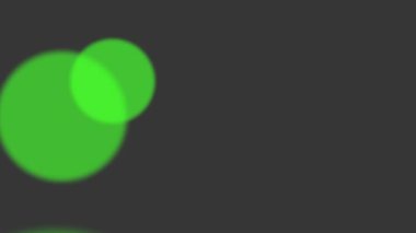 Animasyon sineği soyut yeşil bokeh ve parlak arkaplandaki parçacıklar