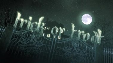 animasyon metni şaka mı şeker mi ve mistik animasyon cadılar bayramı arkaplanı