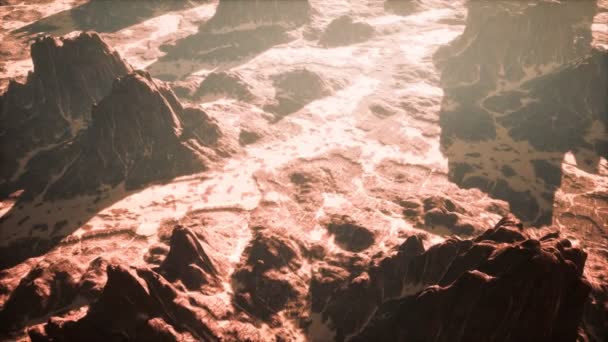 Légi drón lövés a vörös sziklák kanyon — Stock videók