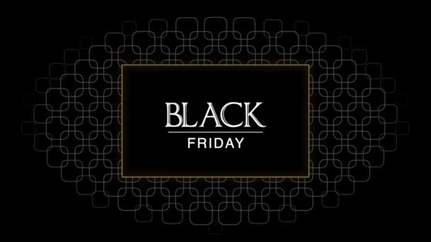 Animation intro text black friday fashion and minimalism background — Stock Video