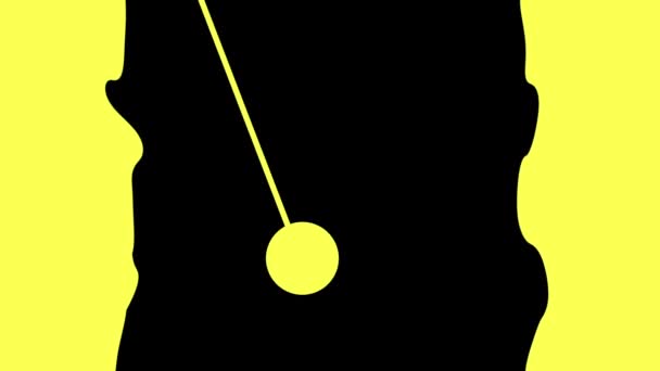 Animasi Dari Pendulum Hitam Dan Persegi Panjang Dan Lingkaran Dalam — Stok Video