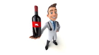 Eğlenceli 3D karikatür doktoru