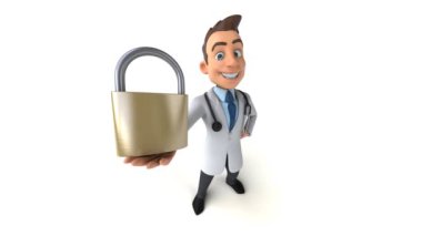 Eğlenceli 3D karikatür doktoru