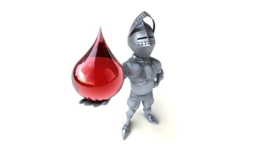 eğlenceli 3D karikatür şövalyesi alfa kanalı ile