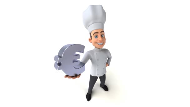 Divertido chef de dibujos animados 3d — Vídeo de stock