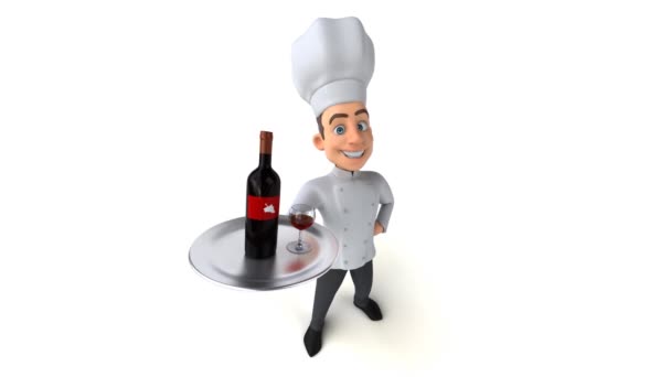 Zabawa 3D kreskówki szef kuchni — Wideo stockowe