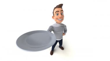 eğlenceli 3D karikatür adam alfa kanallı