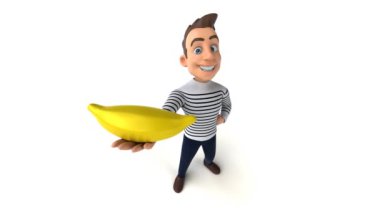 eğlenceli 3D karikatür adam alfa kanallı