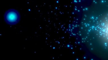 hareket mavi parçacıkları ve galaksi soyut arkaplan yıldızları