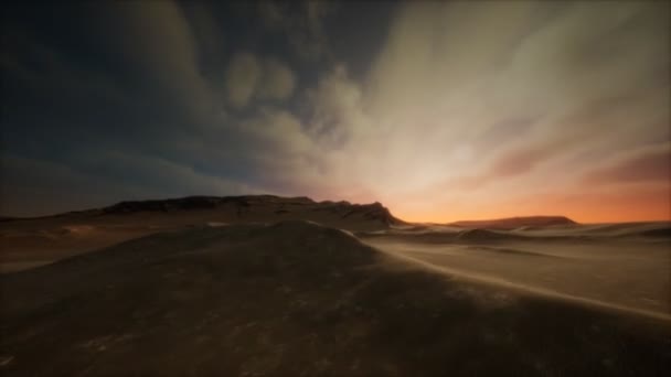 Tormenta del desierto en desierto de arena — Vídeos de Stock