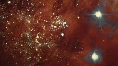 Uzay döngüsünde yıldız alanlarında seyahat eden boşluk