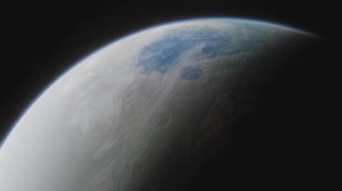 Dünyalaştırılmış gezegenler uzaydan Mars 'a okyanuslar ve bitkilerle bakıyorlar.