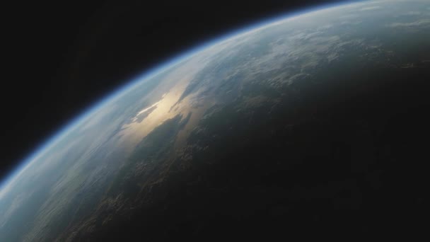 Terraformované planety mars pohled z vesmíru na pochod s oceány a rostlinami — Stock video