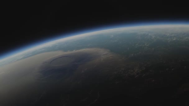 Terraformed mars planet tampilan dari ruang ke mars dengan lautan dan tanaman — Stok Video