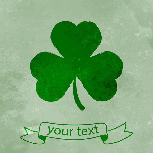 Shamrock op grunge textuur — Stockvector