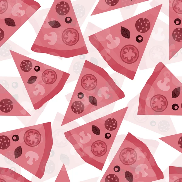 Naadloze pizza patroon — Stockvector