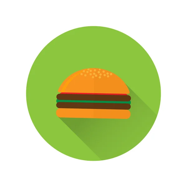 Illustration vectorielle de l'icône plat fast food — Image vectorielle