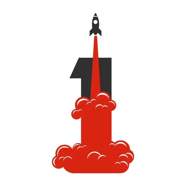 Rocket launch icon — Stock Vector