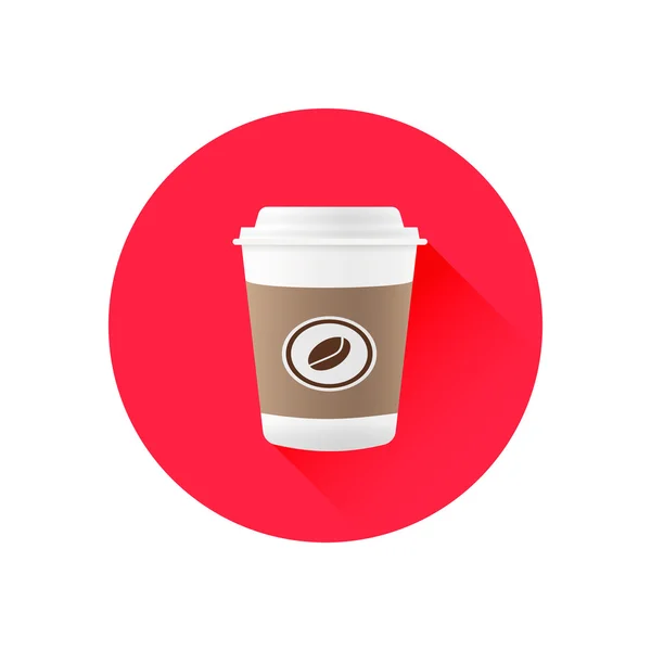 Koffiebeker vector pictogram — Stockvector