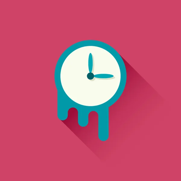 Derretimiento icono del reloj — Vector de stock