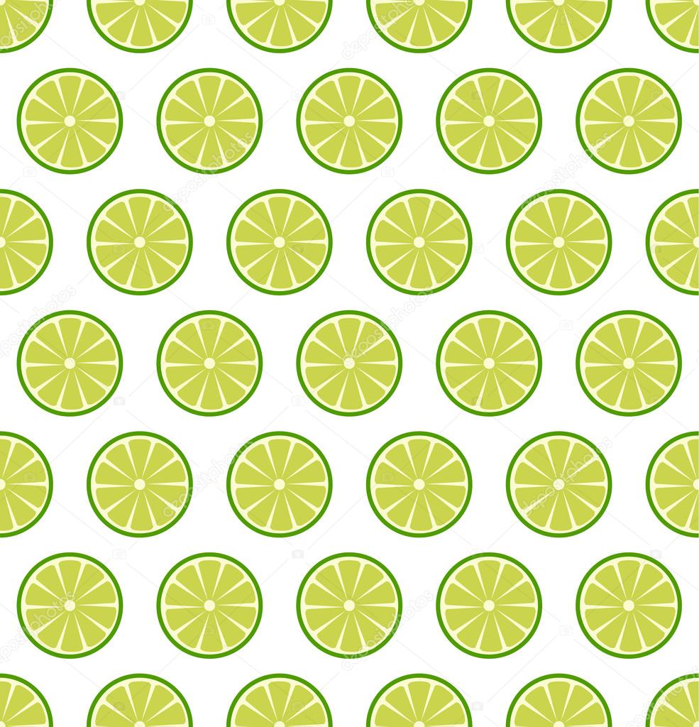 Seamless pattern with  lemons or limes