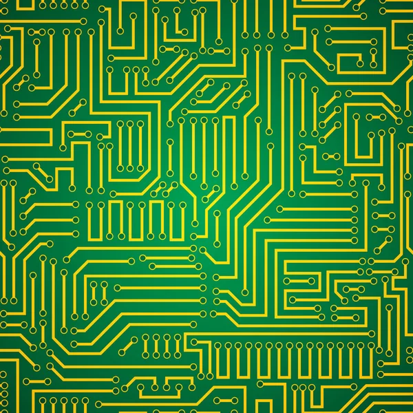 Circuit circuit imprimé sans couture — Image vectorielle