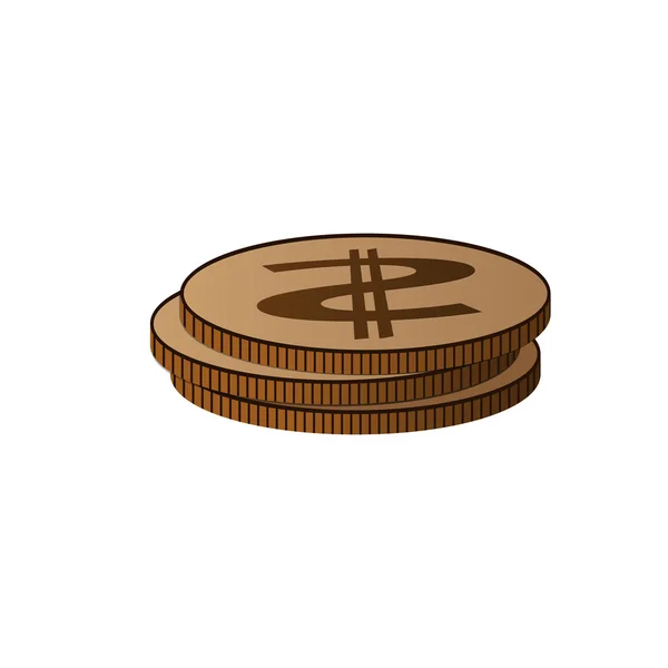 Ilustración monedas — Vector de stock