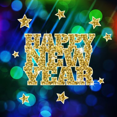Yeni yıl vektör arka plan bulanık