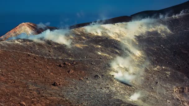Widok na wulkan Etna sycylijskiej — Wideo stockowe