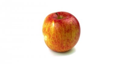 Fuji elma beyaz zemin üzerine