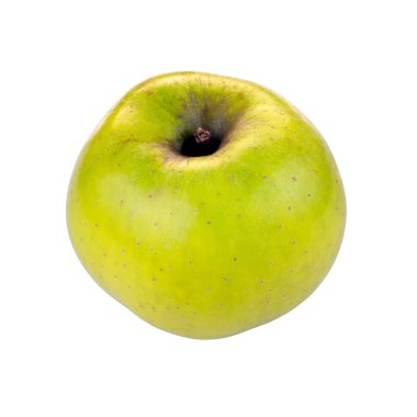 Yellow Renetta Apple on white background clipart