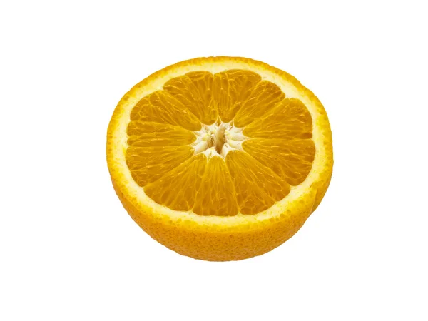 Valencia turuncu beyaz arka plan üzerinde ikiye böldüm