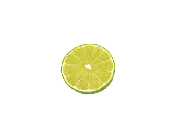 Lime cut in half on white background — Stock Photo, Image