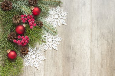 Noel dekorasyon ahşap kurullarında