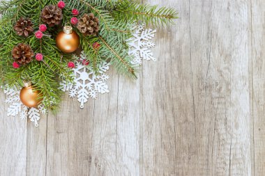 Noel dekorasyon ahşap kurullarında