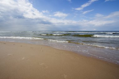 Baltık Denizi manzara, Karwia, Polonya