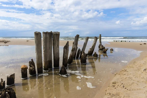 Baltische Zee landschap, Karwia, Polen Rechtenvrije Stockafbeeldingen