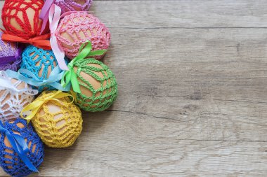 Paskalya, Paskalya dekorasyon ahşap tahta üzerinde