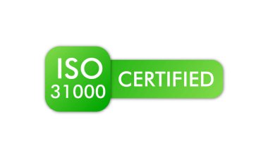 ISO 9001 sertifikalı rozet, simge. Sertifika damgası. Düz tasarım vektörü.