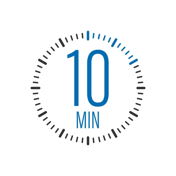 Το 10 λεπτά, stopwatch διάνυσμα εικονίδιο. Εικονίδιο χρονόμετρο σε επίπεδο στυλ, χρονόμετρο στο φόντο χρώμα. — Διανυσματικό Αρχείο