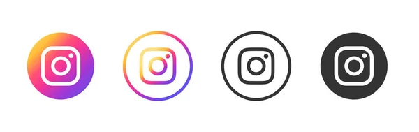 Popüler sosyal medya logosu koleksiyonu. Sosyal medya simgeleri. Gerçekçi set. — Stok Vektör