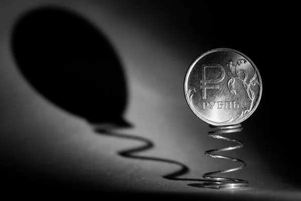 Монета один рубль — стоковое фото