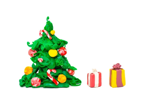 Knetgummi-Weihnachtsbaum Stockbild