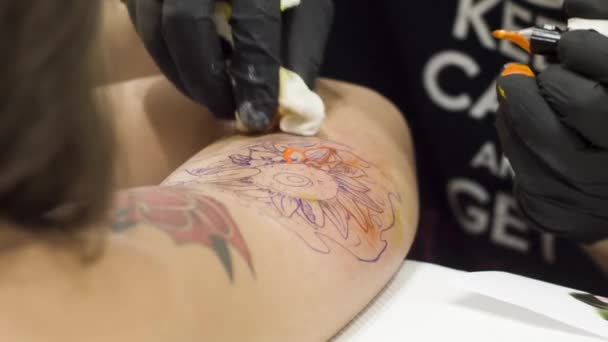 Women being tattoed
