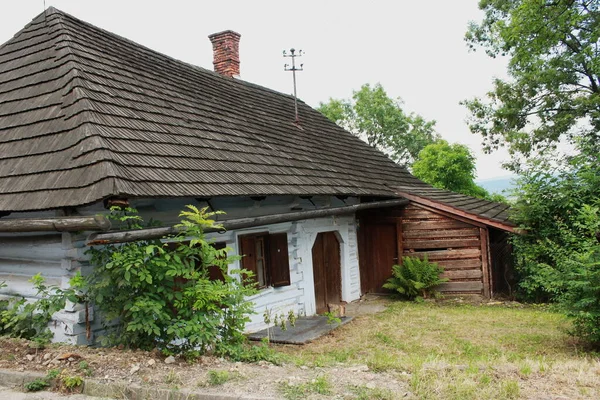 兰科罗纳 波兰克拉科夫附近的一个小村庄 保存完好的19世纪木制房屋的旅游景点 免版税图库照片