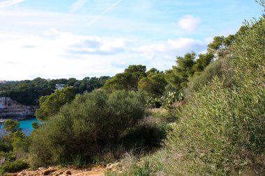 Ada manzarası, sahil, güzel sahil kıyısı, Balear Adaları, Mallorca, İspanya, Akdeniz.