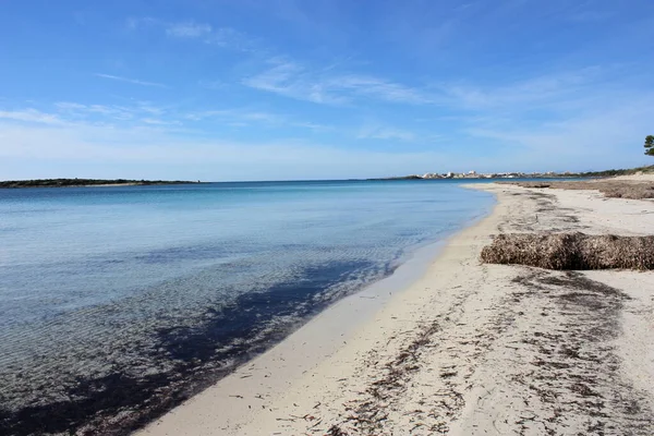 Paesaggio Dell Isola Spiaggia Bellissima Baia Sul Mare Isole Baleari — Foto Stock